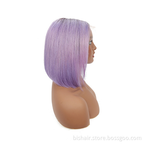 T lace Bob 100% Virgin Human Hair Glueless Hd Lace Front Brazilian Transparent Lace Wigs